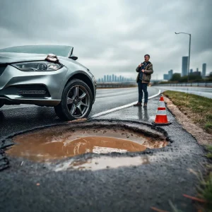 Фото по теме: Как получить компенсацию за яму на дороге